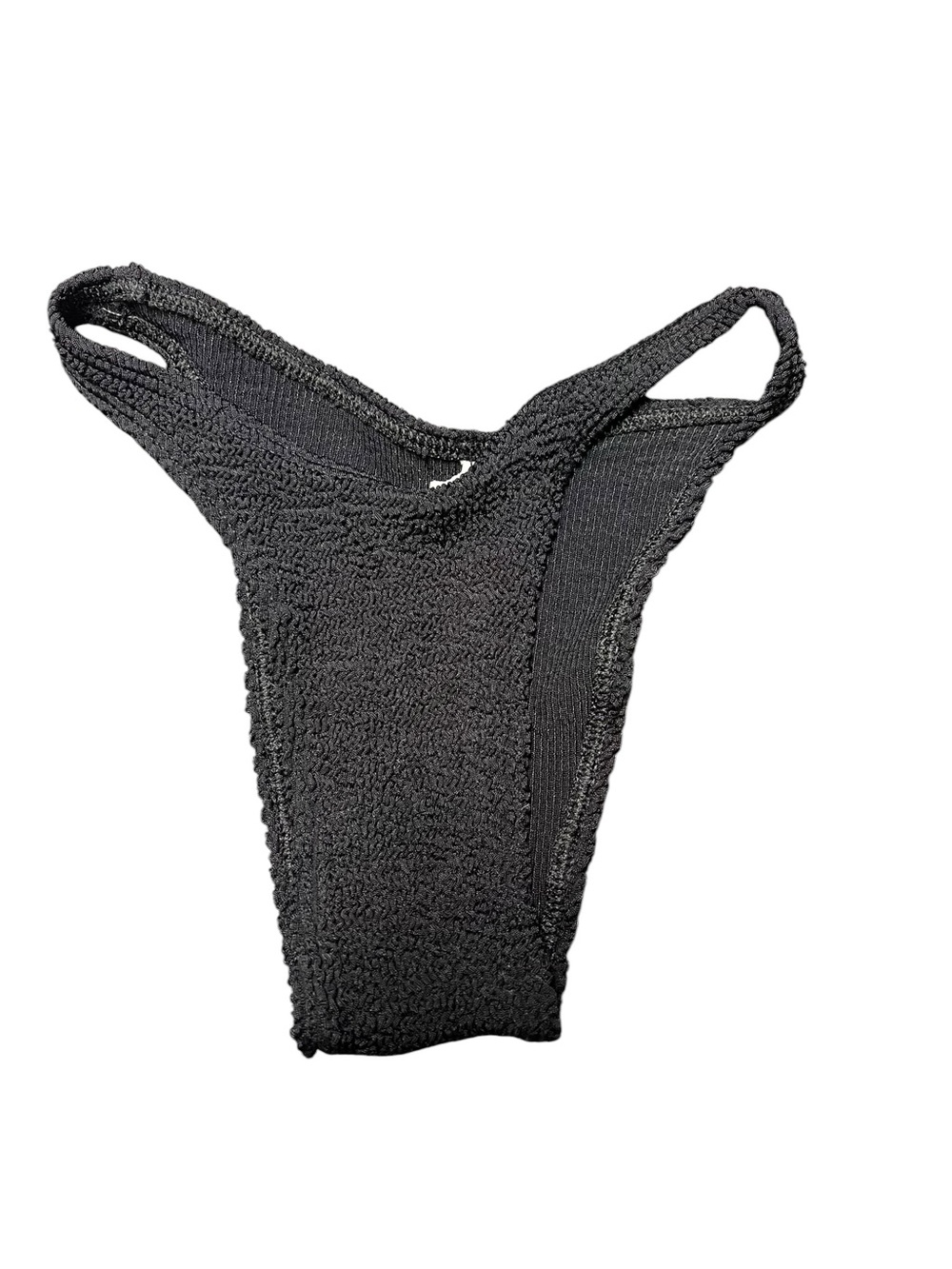 New Bond-eye Black Smocked Bikini Swim Bottoms